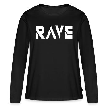 rave - T-shirt manches longues Premium bio Femme - noir - Devant - Julia (174cm)