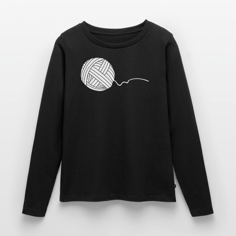 Wool wool tyre white (vector object) Women's Premium Organic Long Sleeve Shirt