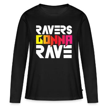Ravers Gonna Rave - T-shirt manches longues Premium bio Femme - noir - Devant - Julia (174cm)