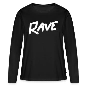 Rave - T-shirt manches longues Premium bio Femme - noir - Devant - Julia (174cm)