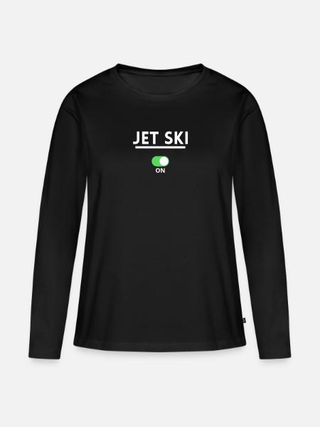 Jet Ski. Jet-Ski-Geschenk - Frauen Premium Bio Langarmshirt - Schwarz