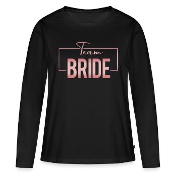 Team Bride - Women's Premium Organic Long Sleeve Shirt - black - Front - Julia (174cm)