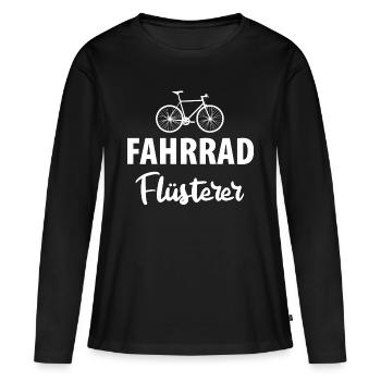 Fahrradwerkstatt Fahrradmonteur Fahrrad Herren - Frauen Premium Bio Langarmshirt - Schwarz - Vorne - Julia (174cm)