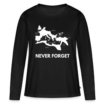 Empire romain - T-shirt manches longues Premium bio Femme - noir - Devant - Julia (174cm)