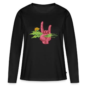 Weeds for everyone - Women's Premium Organic Long Sleeve Shirt - black - Front - Julia (174cm)