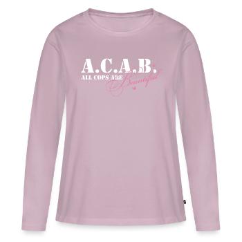 Up2u_ACAB_white - Frauen Premium Bio Langarmshirt - Altrosa - Vorne - Julia (174cm)