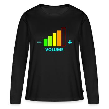 VOLUME UP MEN - T-shirt manches longues Premium bio Femme - noir - Devant - Julia (174cm)
