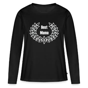 Bester Mama - Best Mama - Beste Mutter - Frauen Premium Bio Langarmshirt - Schwarz - Vorne - Julia (174cm)