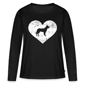 Berger - T-shirt manches longues Premium bio Femme - noir - Devant - Julia (174cm)