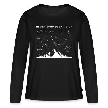 Physicien du télescope - T-shirt manches longues Premium bio Femme - noir - Devant - Julia (174cm)
