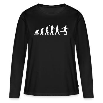 Football Evolution - T-shirt manches longues Premium bio Femme - noir - Devant - Julia (174cm)