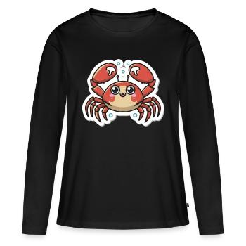 Crab Lover - Women's Premium Organic Long Sleeve Shirt - black - Front - Julia (174cm)