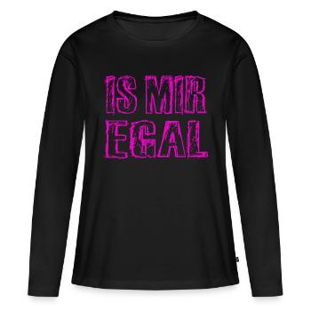 Is Mir Egal - Frauen Premium Bio Langarmshirt - Schwarz - Vorne - Julia (174cm)