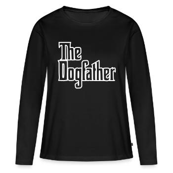 The Dogfather - Hunde Daddy, Stolzer Hundebesitzer - Frauen Premium Bio Langarmshirt - Schwarz - Vorne - Julia (174cm)