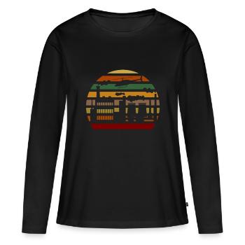 Tchernobyl - T-shirt manches longues Premium bio Femme - noir - Devant - Julia (174cm)