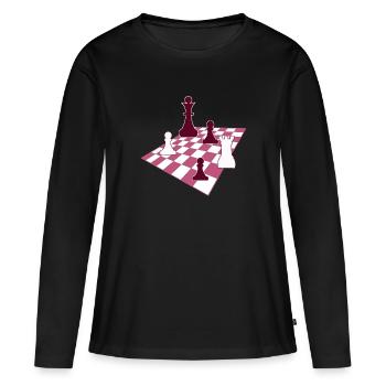 Chess, Chess - Women's Premium Organic Long Sleeve Shirt - black - Front - Julia (174cm)