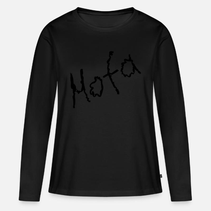 Mofa - Frauen Premium Bio Langarmshirt - Schwarz