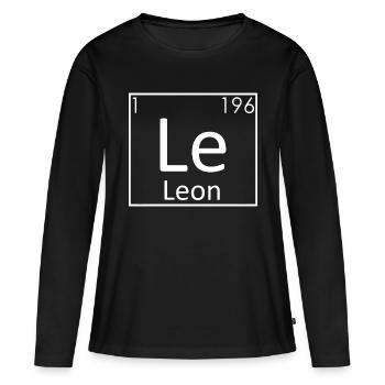 Leon Name Chemie Elemente Männer Namen - Frauen Premium Bio Langarmshirt - Schwarz - Vorne - Julia (174cm)