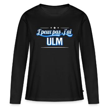 ULM - j'peux pas , j'ai ULM - T-shirt manches longues Premium bio Femme - noir - Devant - Julia (174cm)