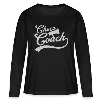 Cheer Coach Megafon parle - T-shirt manches longues Premium bio Femme - noir - Devant - Julia (174cm)