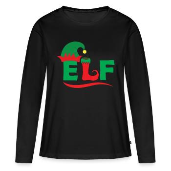 Elf - Frauen Premium Bio Langarmshirt - Schwarz - Vorne - Julia (174cm)