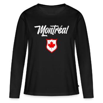 Montreal - Women's Premium Organic Long Sleeve Shirt - black - Front - Julia (174cm)