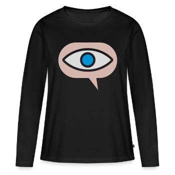 Icon Visual See Eye - Women's Premium Organic Long Sleeve Shirt - black - Front - Julia (174cm)