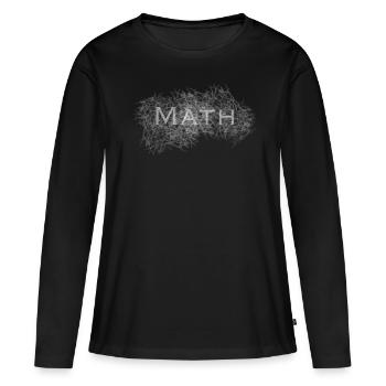 Mathe Muster - Frauen Premium Bio Langarmshirt - Schwarz - Vorne - Julia (174cm)