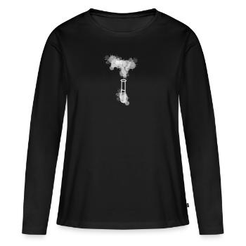 Chimie Fumée - T-shirt manches longues Premium bio Femme - noir - Devant - Julia (174cm)