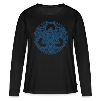Runes vikings - T-shirt manches longues Premium bio Femme - noir - Devant - Julia (174cm)