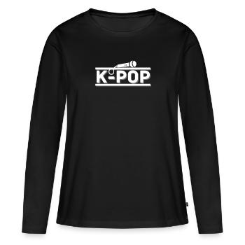 K-POP. K-Pop Geschenk - Frauen Premium Bio Langarmshirt - Schwarz - Vorne - Julia (174cm)