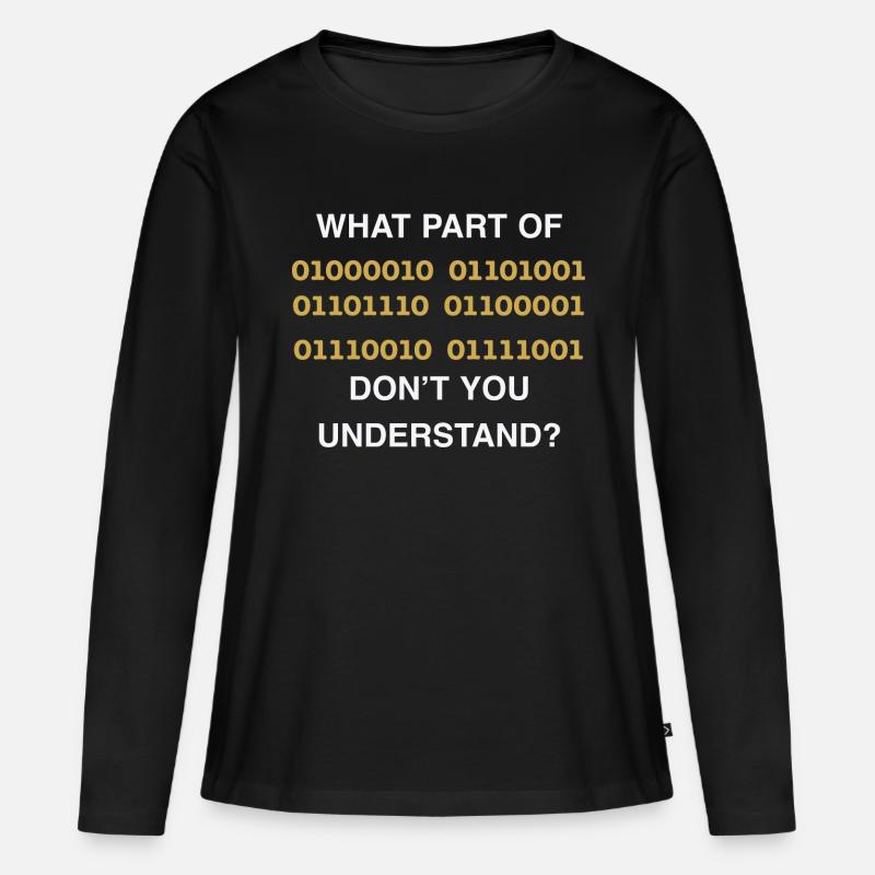 Software engineer code - Frauen Premium Bio Langarmshirt - Schwarz