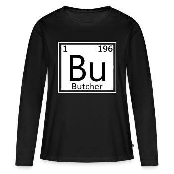 Butcher Periodic Table Meat Butcher - Women's Premium Organic Long Sleeve Shirt - black - Front - Julia (174cm)