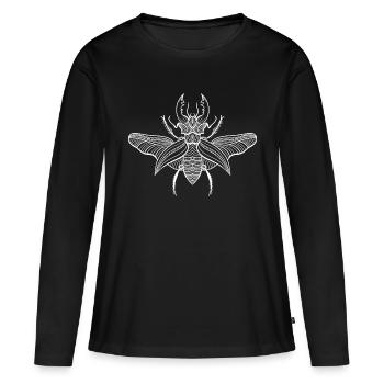 Coléoptère 2 - T-shirt manches longues Premium bio Femme - noir - Devant - Julia (174cm)
