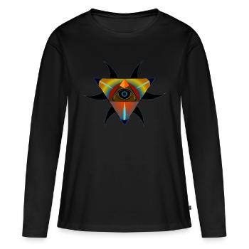 Pyramid of the all-seeing eye - Women's Premium Organic Long Sleeve Shirt - black - Front - Julia (174cm)