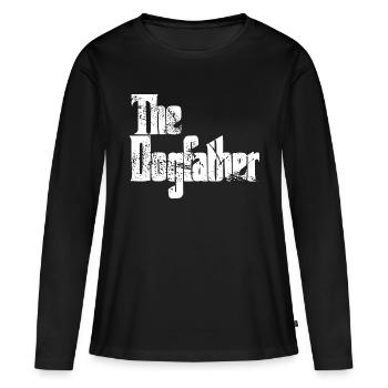 Le Dogfather Grunge - T-shirt manches longues Premium bio Femme - noir - Devant - Julia (174cm)