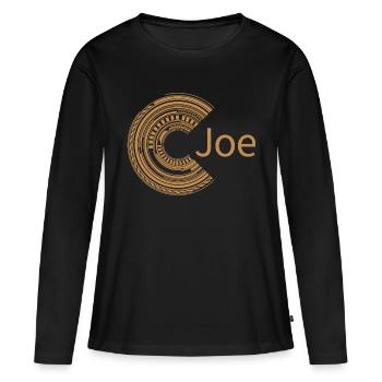 Pour Joe - T-shirt manches longues Premium bio Femme - noir - Devant - Julia (174cm)