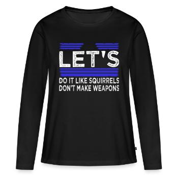 Désarmement Contre-culture Présent Symbole de la Paix - T-shirt manches longues Premium bio Femme - noir - Devant - Julia (174cm)