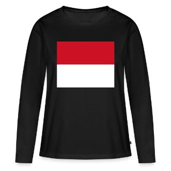 Monaco - T-shirt manches longues Premium bio Femme - noir - Devant - Julia (174cm)