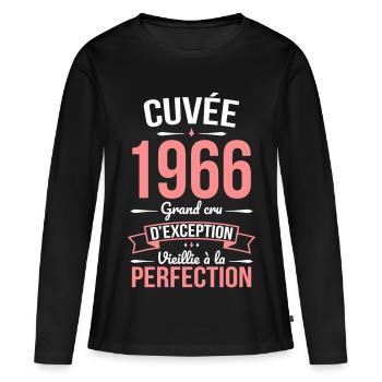 1966 – Aged to perfection - Women's Premium Organic Long Sleeve Shirt - black - Front - Julia (174cm)