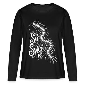 Motif de Scolopender - T-shirt manches longues Premium bio Femme - noir - Devant - Julia (174cm)