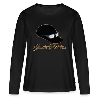 Climate Protection - Women's Premium Organic Long Sleeve Shirt - black - Front - Julia (174cm)