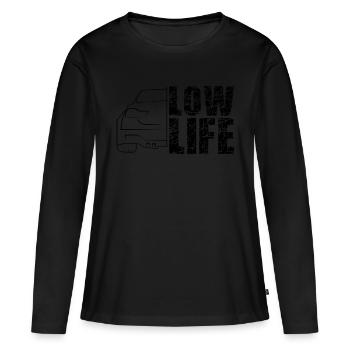 Réglage de faible durée de vie - T-shirt manches longues Premium bio Femme - noir - Devant - Julia (174cm)