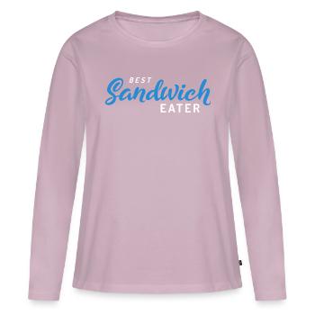 Meilleur Sandwich Couple 1 - T-shirt manches longues Premium bio Femme - rose poudré - Devant - Julia (174cm)