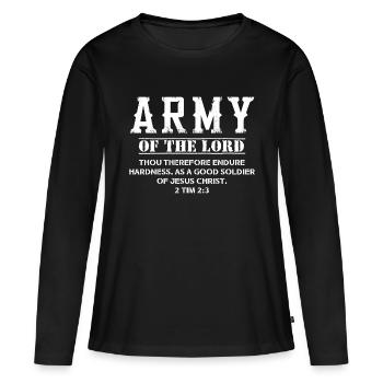 Army Of The Lord - Women's Premium Organic Long Sleeve Shirt - black - Front - Julia (174cm)