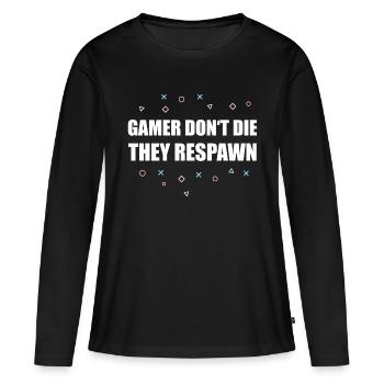 Gamers - Women's Premium Organic Long Sleeve Shirt - black - Front - Julia (174cm)