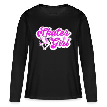 Skater Girl for Skater Girls - Women's Premium Organic Long Sleeve Shirt - black - Front - Julia (174cm)