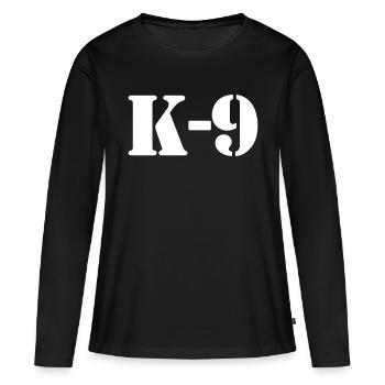 Militaire - T-shirt manches longues Premium bio Femme - noir - Devant - Julia (174cm)