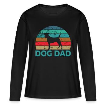 Dog Dad - Dogs Daddy Motives - for dog dads - Women's Premium Organic Long Sleeve Shirt - black - Front - Julia (174cm)