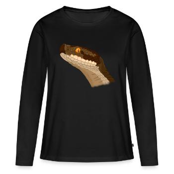 Viper Aspic - Frauen Premium Bio Langarmshirt - Schwarz - Vorne - Julia (174cm)